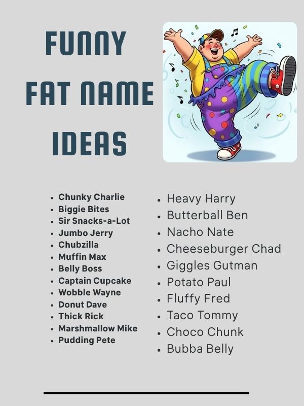 Funny Fat Name Ideas