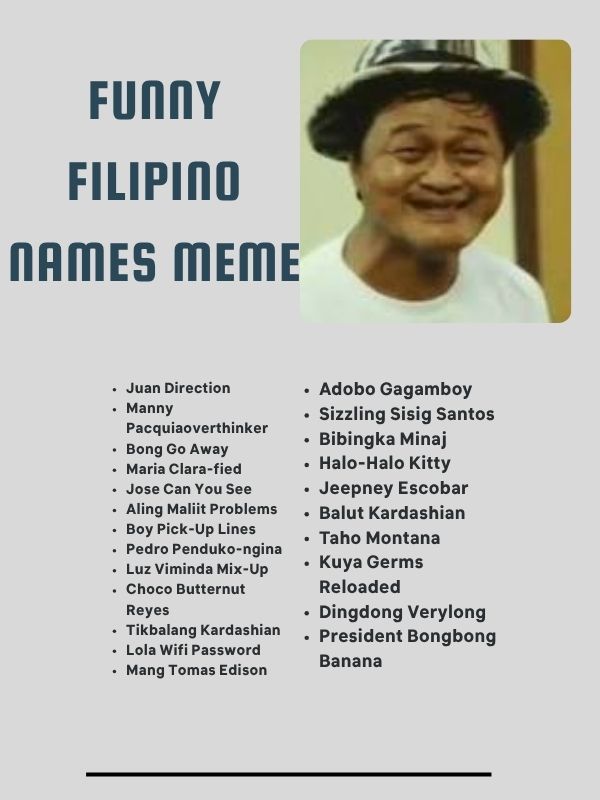 Funny Filipino Names Meme