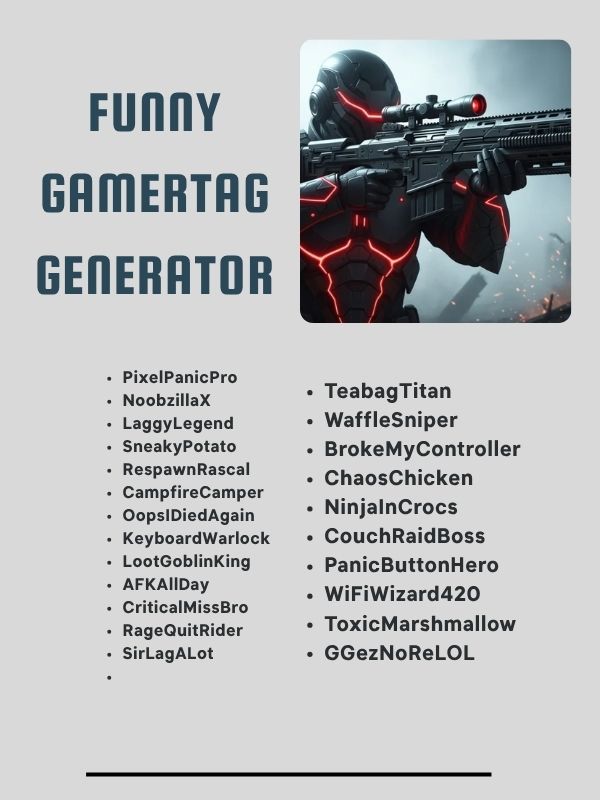 Funny Gamertag Generator