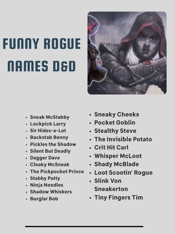 Funny Rogue Names D&D