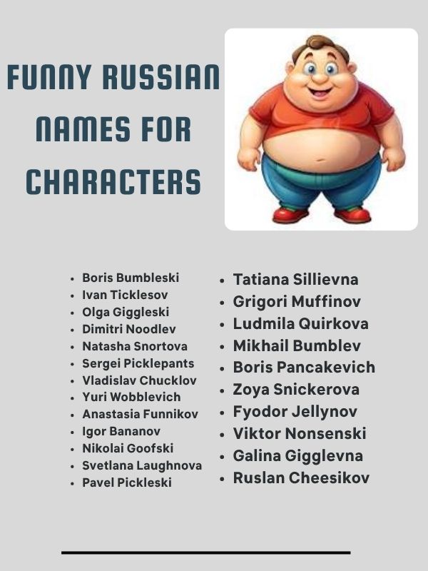 Funny Russian Names for Characters