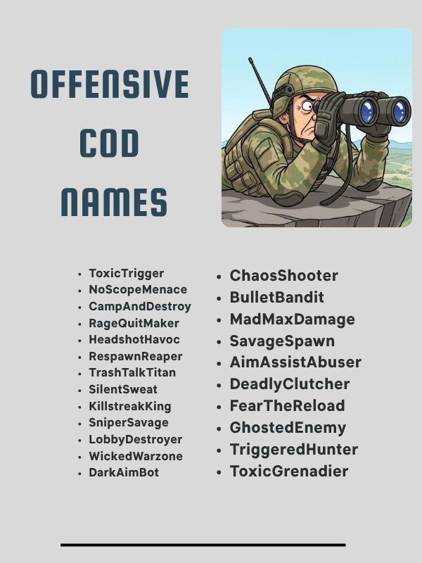 Offensive COD Names