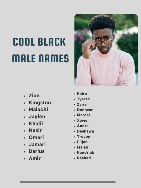 Cool Black Male Names