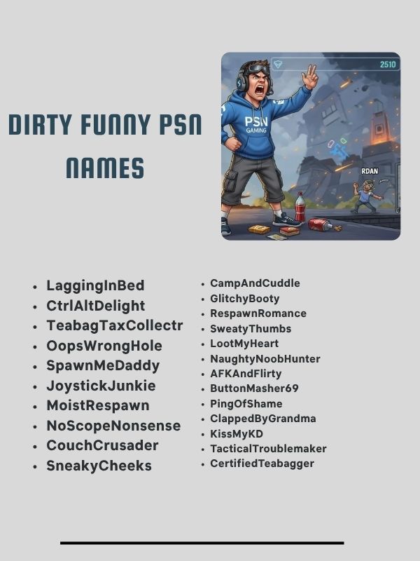 Dirty Funny PSN Names