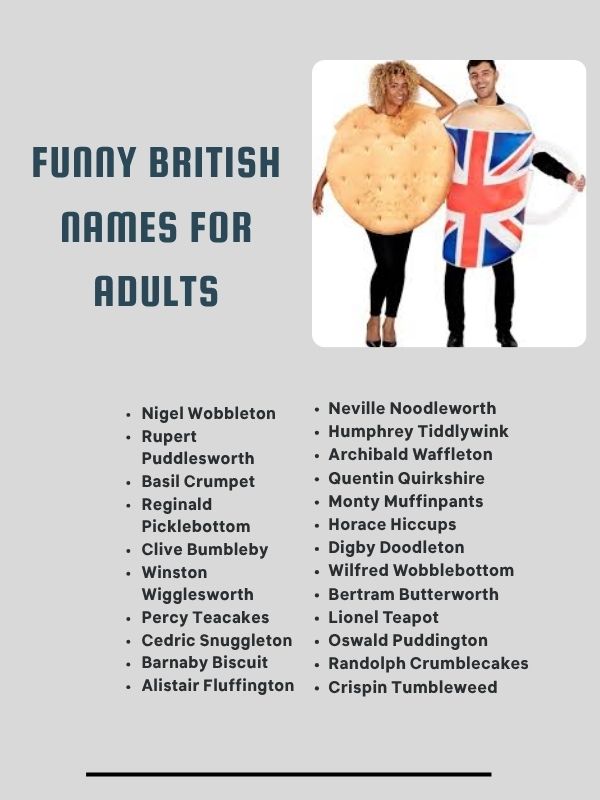 Funny British Names for Adults