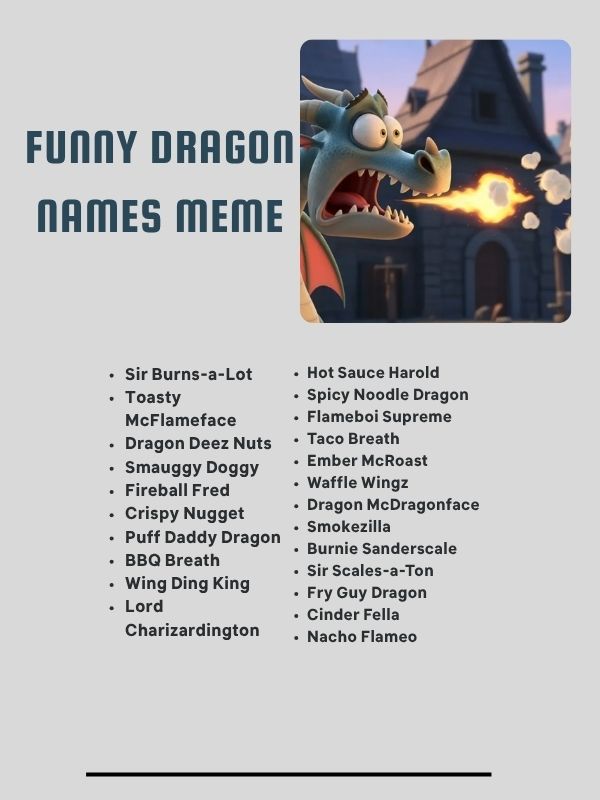 Funny Dragon Names Meme