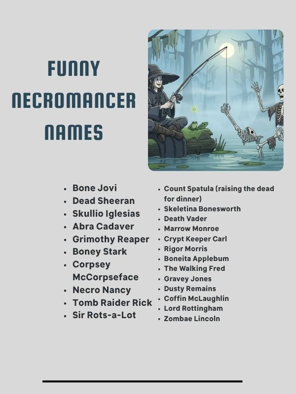 Funny Necromancer Names Puns
