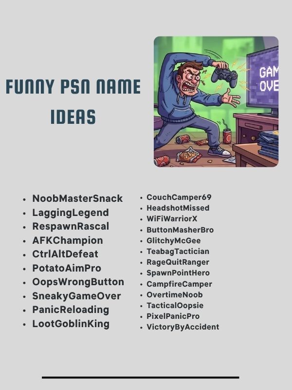 Funny PSN Name Ideas