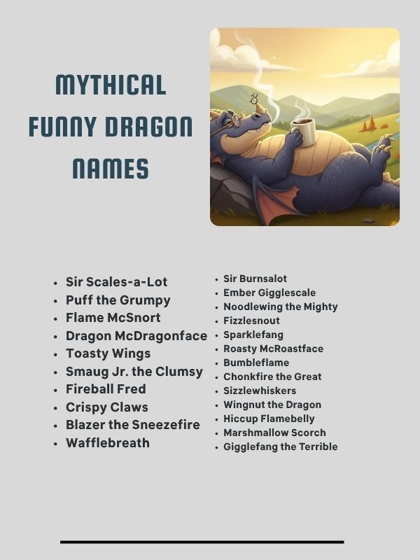 Mythical Funny Dragon Names