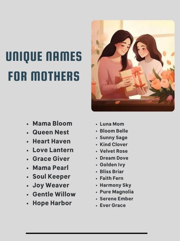 Unique Names For Mothers